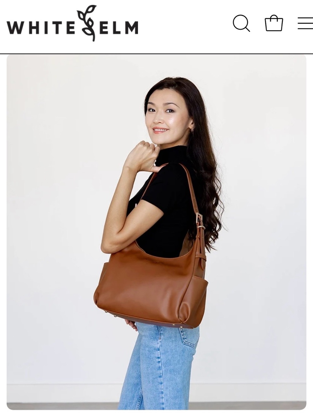 White Elm Camille Hobo Caramel NWT - Picture 10 of 13